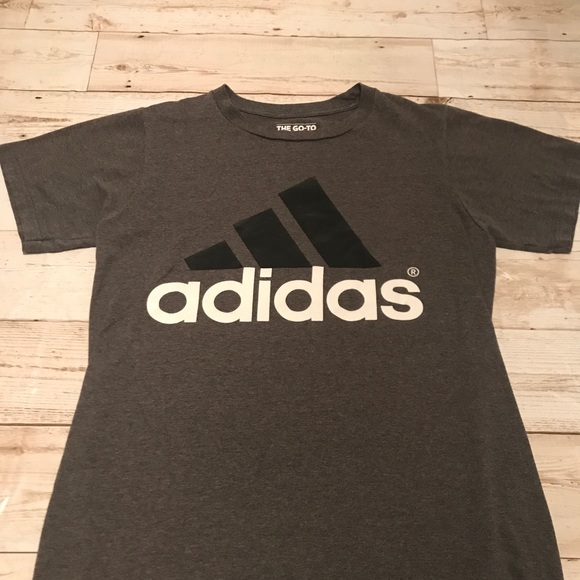 🎃Adidas 3 stripe tee gray - Picture 2 of 4